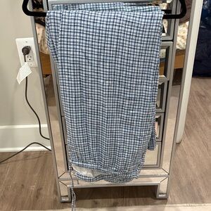 Abercrombie & Fitch Blue and White Checkered linen pants